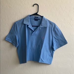 Cropped collared shirt